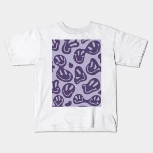 Melted purple emojis Kids T-Shirt